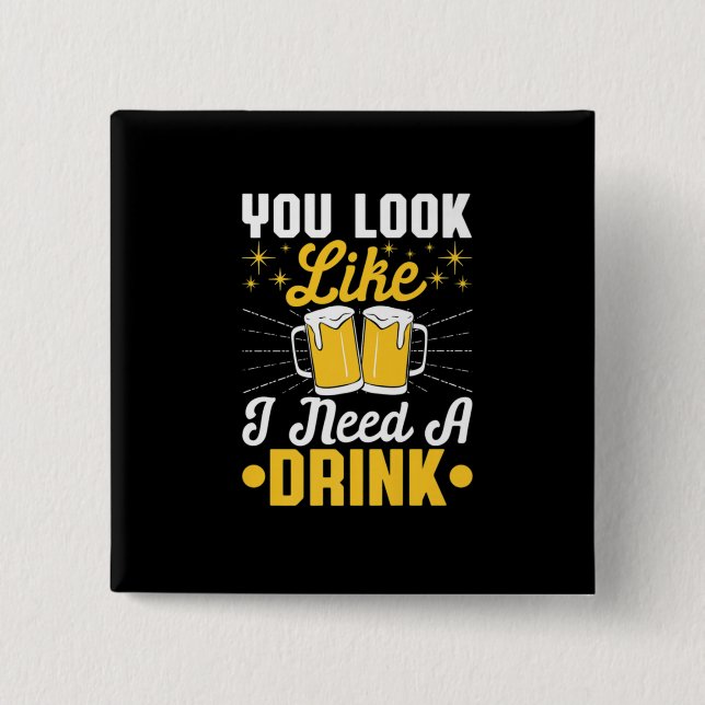 Chapa Cuadrada Beer Beer Beer Beer Beer Cumpleaños (Anverso)