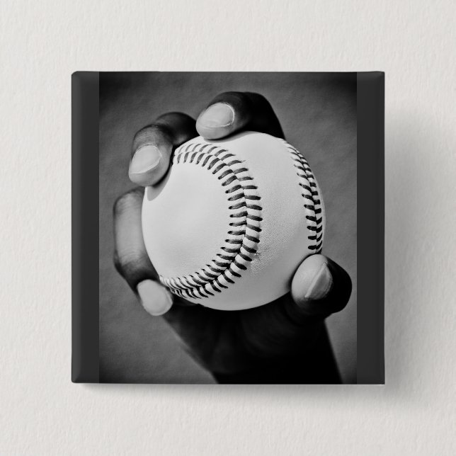 Chapa Cuadrada béisbol en mano (Anverso)