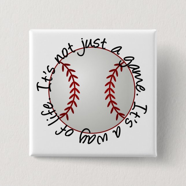 Chapa Cuadrada Béisbol-su no apenas un juego (Anverso)