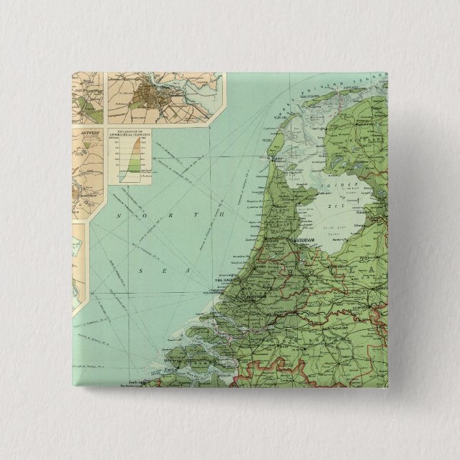 Chapa Cuadrada Bélgica y Holanda (Anverso)