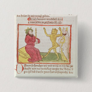 Chapa Cuadrada Belial baila ante rey Solomon