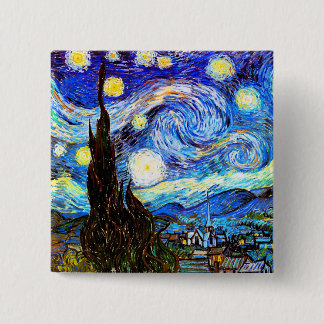 Chapa Cuadrada Bella Artes nocturno Van Gogh Starry