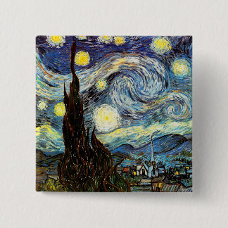 Chapa Cuadrada Bella Artes nocturno Van Gogh Starry