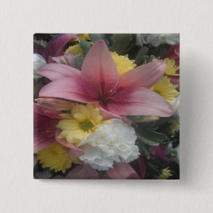 Chapa Cuadrada Belleza de Lily Rosa Button