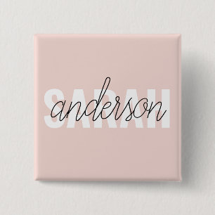 Chapa Cuadrada Belleza rosa pastel moderna Personalizada