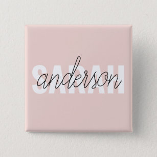 Chapa Cuadrada Belleza rosa pastel moderna Personalizada