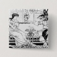 Belleza y la bestia, 1874 (litho) (foto de b/w)