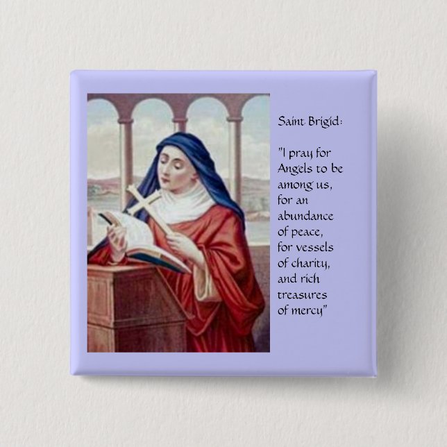 Chapa Cuadrada Bendición desde Saint Brigid (Anverso)