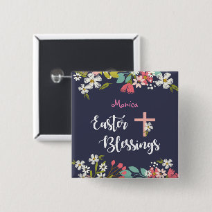 Chapa Cuadrada Bendiciones de Pascua de las Flores de Cristo Autó