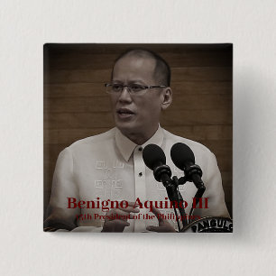 Chapa Cuadrada Benigno PNoy Aquino III 15º presidente de Filipina