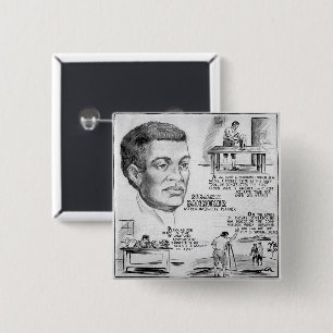 Chapa Cuadrada Benjamin Banneker: Científico negro y revolucionar