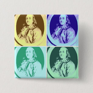 Chapa Cuadrada Benjamin Franklin