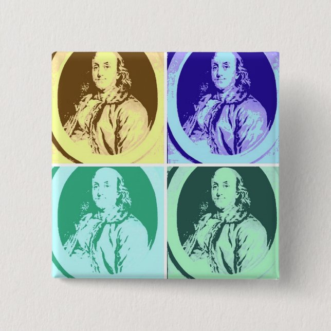 Chapa Cuadrada Benjamin Franklin (Anverso)