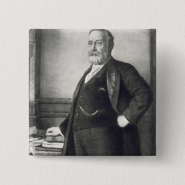 Chapa Cuadrada Benjamin Harrison (1833-1901), 23ro presidente de (Anverso)