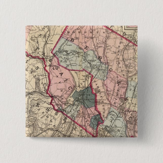 Chapa Cuadrada Bergen, Passaic Cos, NJ (Anverso)