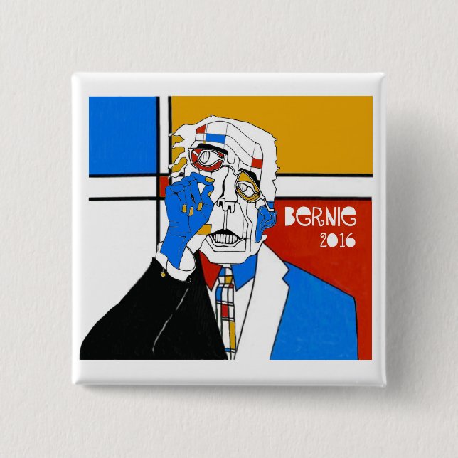 Chapa Cuadrada Bernie '16 (Anverso)