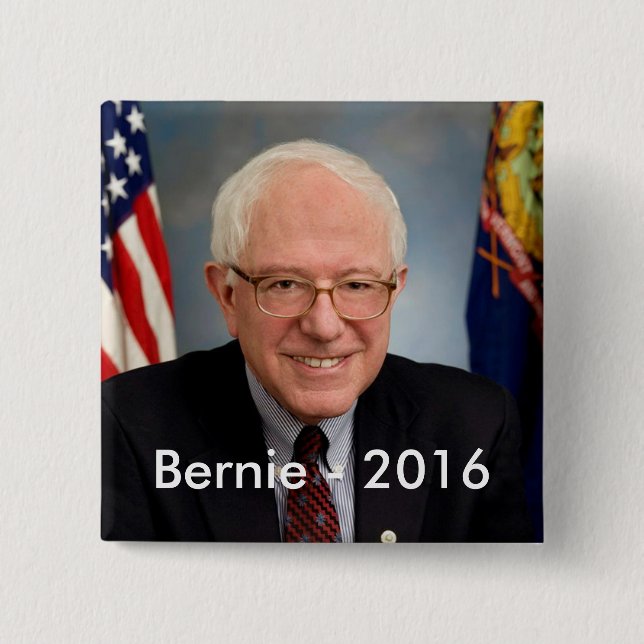 Chapa Cuadrada Bernie 2016 (Anverso)