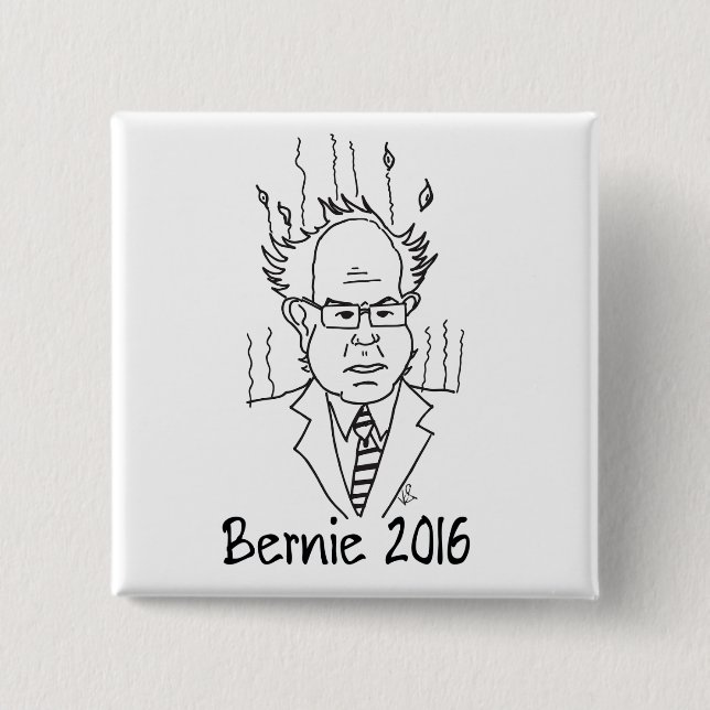 Chapa Cuadrada Bernie Sanders 2016 (Anverso)