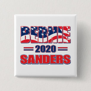 Chapa Cuadrada Bernie Sanders para presidente en 2020
