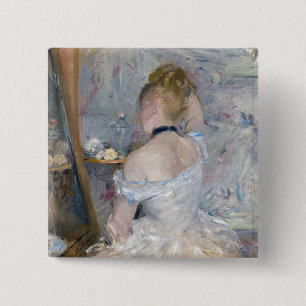 Chapa Cuadrada Berthe Morisot - Mujer en su retrete