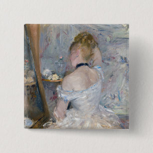 Chapa Cuadrada Berthe Morisot - Mujer en su retrete