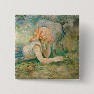 Chapa Cuadrada Berthe Morisot - Pastora descansando
