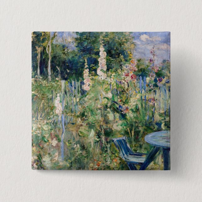 Chapa Cuadrada Berthe Morisot - Rosas Tremieres (Anverso)