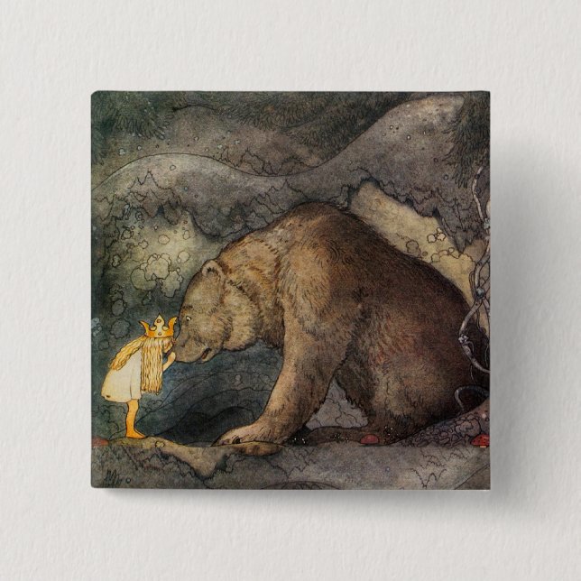 Chapa Cuadrada Beso del oso (Anverso)