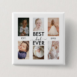 Chapa Cuadrada Best Dad Ever Customizable year and images