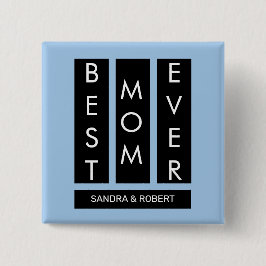 Chapa Cuadrada Best mom ever Custom kids names