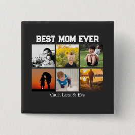 Chapa Cuadrada Best Mom Ever Customizable name and images