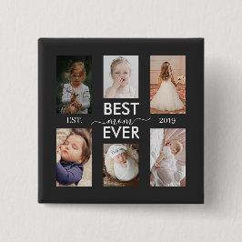 Chapa Cuadrada Best Mom Ever Customizable year and images