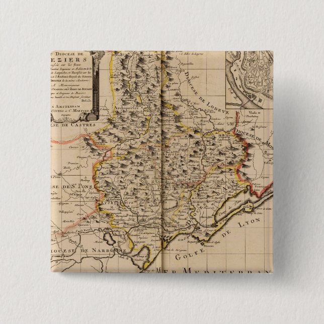 Chapa Cuadrada Béziers Francia (Anverso)