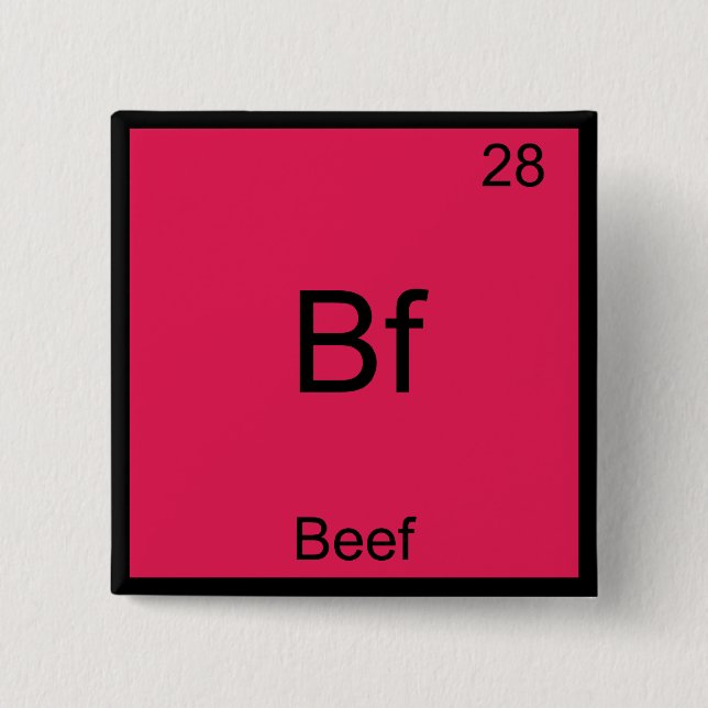 Chapa Cuadrada Bf - Camiseta del Elemento Divertido de Química Sí (Anverso)