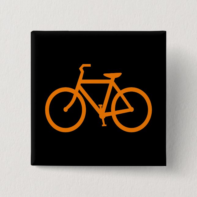 Chapa Cuadrada Bici naranja (Anverso)