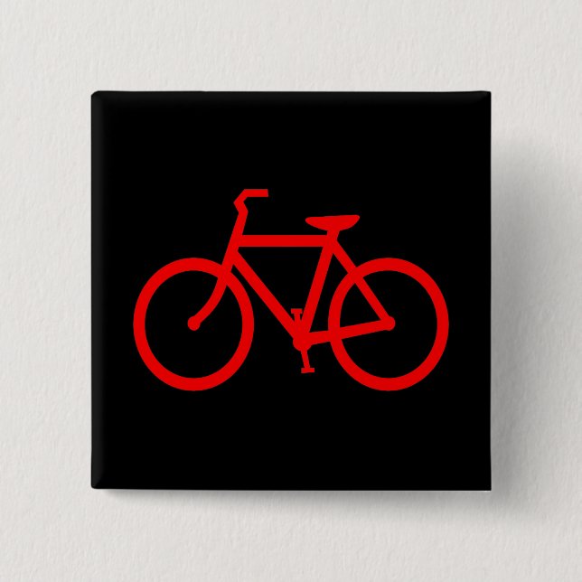 Chapa Cuadrada Bici Roja (Anverso)