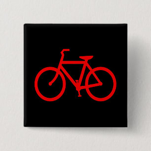 Chapa Cuadrada Bici Roja