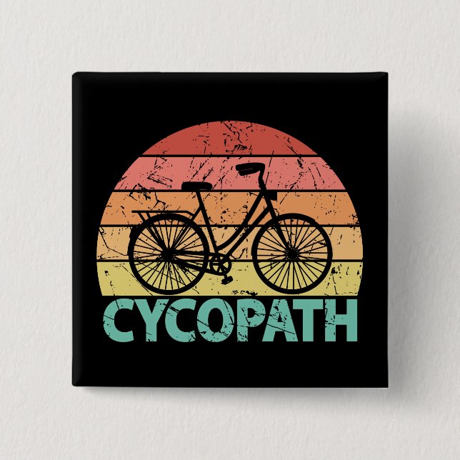 Chapa Cuadrada Bicicleta Ciccopath divertida (Anverso)