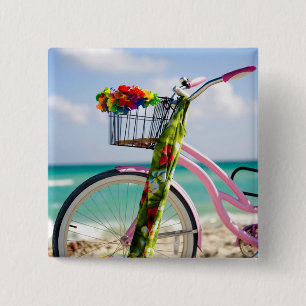 Chapa Cuadrada Bicicleta en la playa el Miami, la Florida
