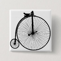 Bicicleta vintage penny farthing negra