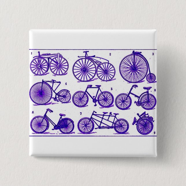 Chapa Cuadrada Bicicletas Vintage (Anverso)