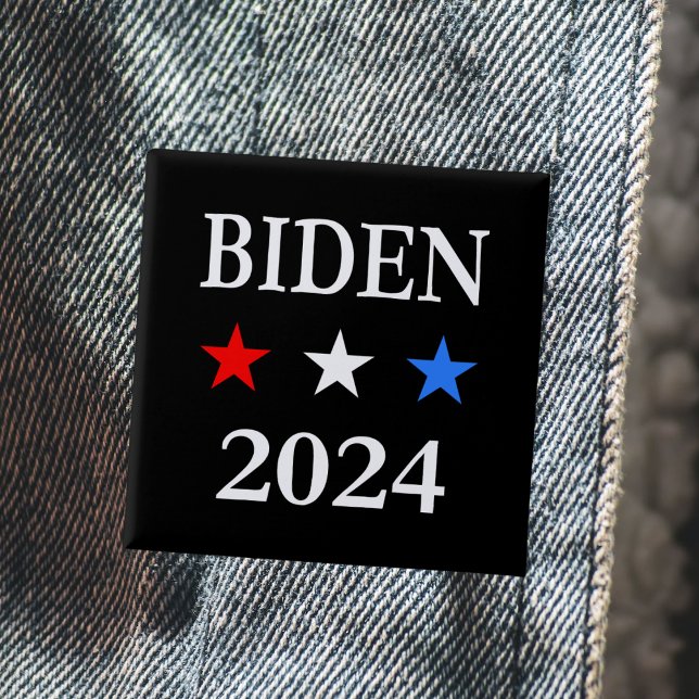 Chapa Cuadrada Biden 2024 Presidente de los Estados Unidos Tres e (Subido por el creador)