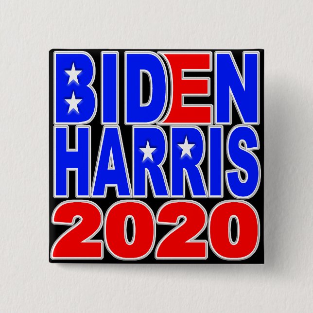 Chapa Cuadrada Biden Harris 2020 (Anverso)