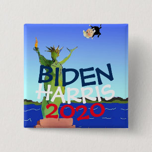 Chapa Cuadrada Biden Harris Anti Trump Vote Democrat 2020