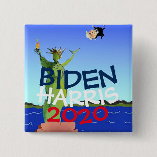 Chapa Cuadrada Biden Harris Anti Trump Vote Democrat 2020