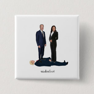 Chapa Cuadrada Biden / Harris con Trump Underground