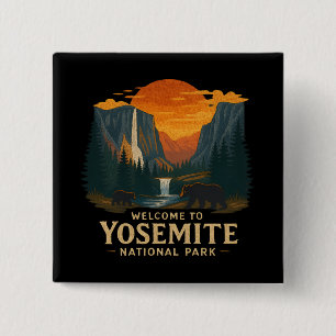 Chapa Cuadrada Bienvenidos a Embroidery Yosemite National USA