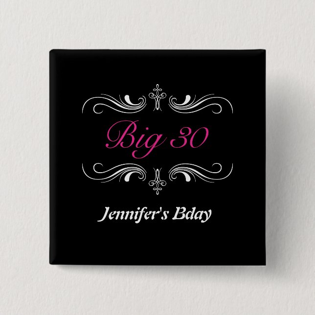 Chapa Cuadrada Big 30 (Anverso)