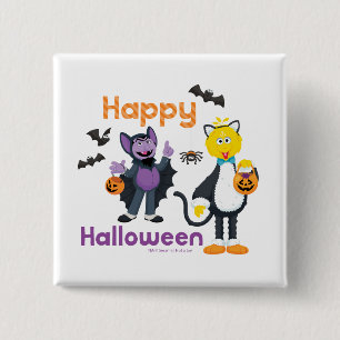 Chapa Cuadrada Big Bird y el Conde Feliz Halloween