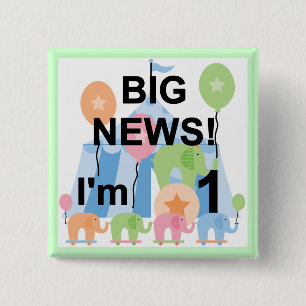 Chapa Cuadrada Big News Circus Camisetas y regalos de cumpleaños